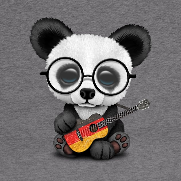 Baby Panda Playing German Flag Guitar by jeffbartels